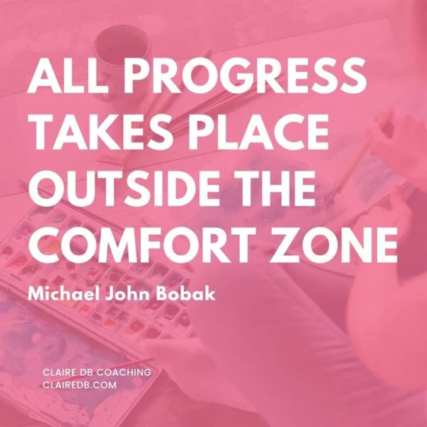 “All Progress Takes Place Outside Of The Comfort Zone” Michael John Bobak quote 