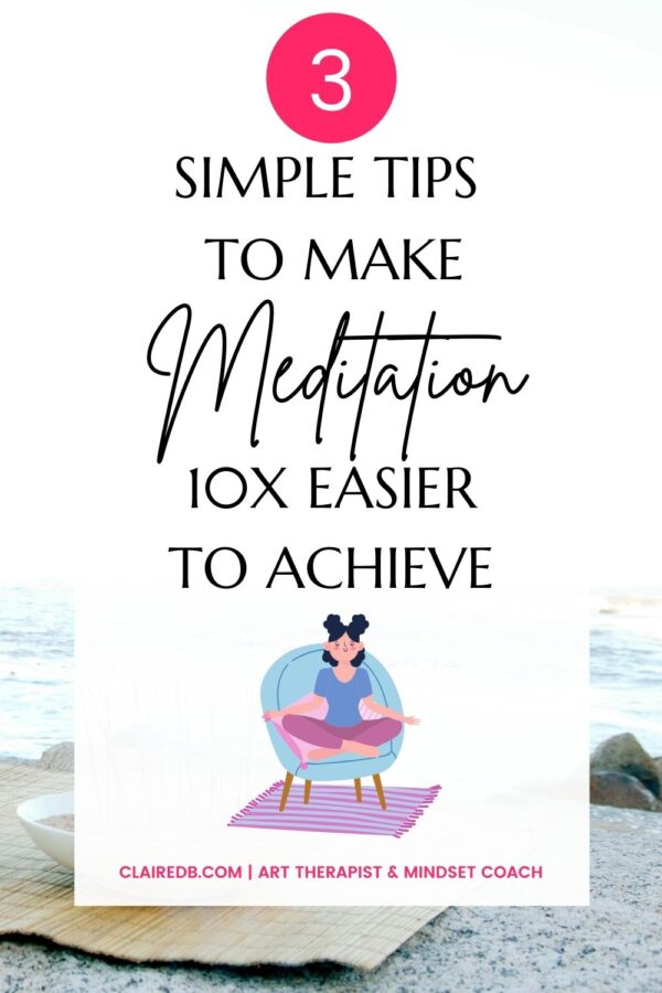 If you want to know how to meditate, as a beginner there are many obstacles to this seemingly effortless task. A lot of us have many misconceptions about what meditation is or isn’t, which can inhibit our ability to relax or even want to try. But I promise, there are easy mindset fixes to make it so much easier #meditation #wellness #selfcare #zen #mentalhealth #anxiety #depression